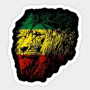 Rasta Lion Reggae Music Vibes Sticker